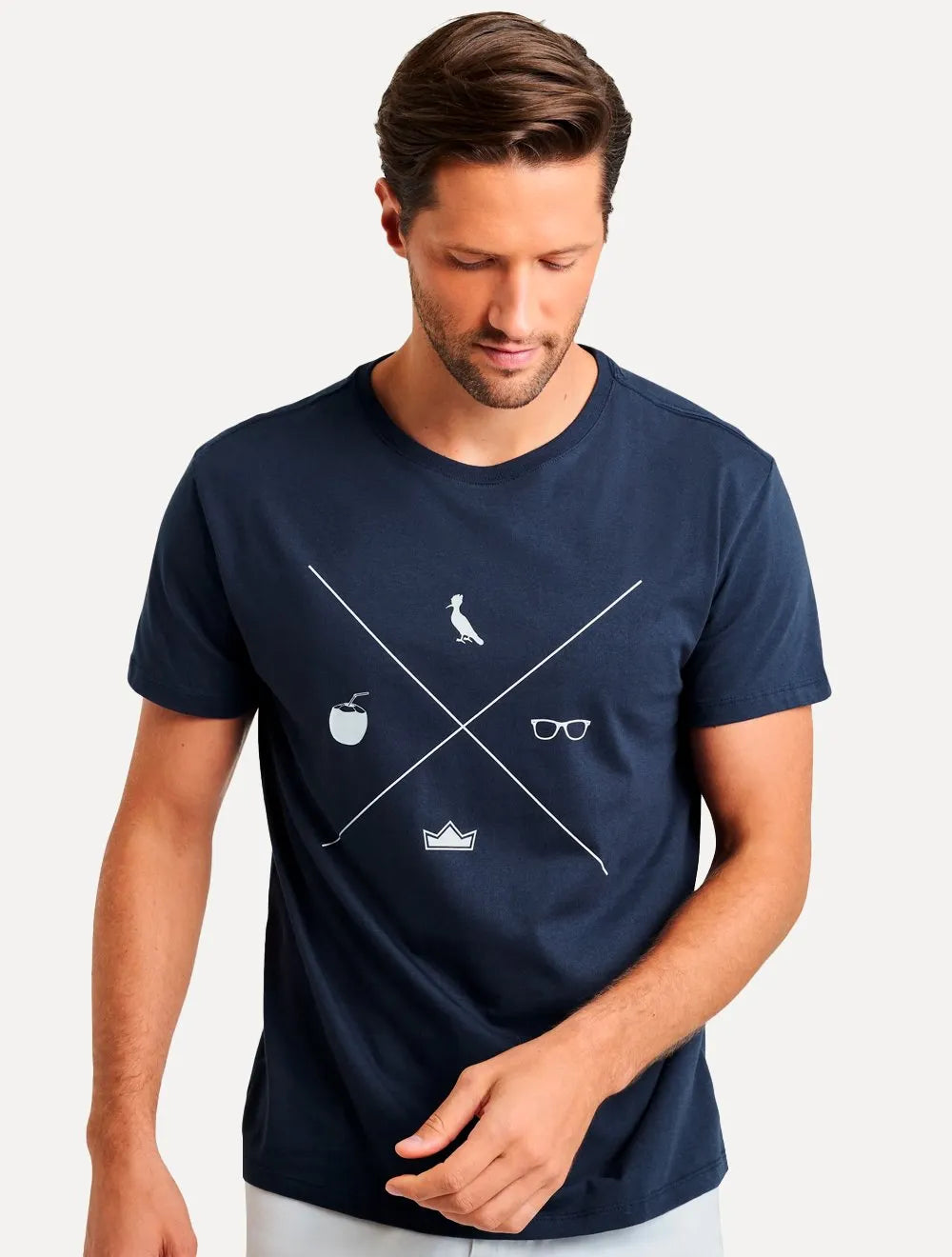 Camiseta Reserva Masculina A Maior Tardezinha Azul Marinho