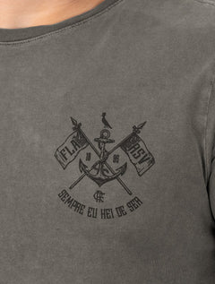 Camiseta Reserva Masculina Sempre Hei De Ser Fla Stoned Chumbo
