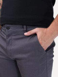 Bermuda K&J Black Masculina Casual Flex Cetim Chumbo