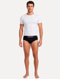 Cueca Sergio K Slip Preta Pack 2UN