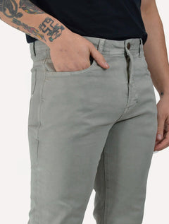 Calça Aramis Jeans Masculina Skinny Color 5 Pockets Cinza Claro