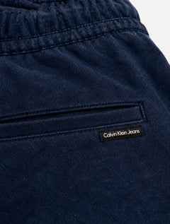 Calça Calvin Klein Jeans Masculina Cordão Flanelada Azul Marinho