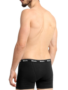 Cueca Mash Boxer Cotton Basic Preta/ Grafite Mescla Pack 2UN