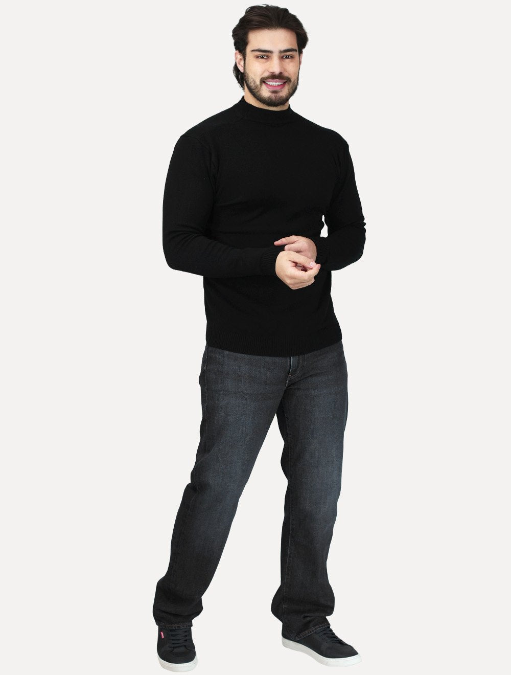 Suéter Dixen Masculino Tricot Basic Crewneck Preto