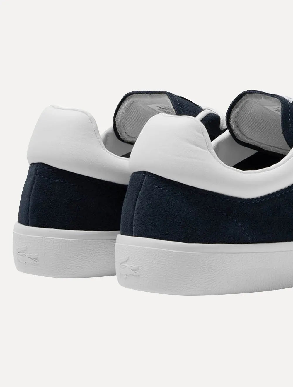 Tênis Lacoste Masculino Couro Suede Baseshot Nvy/Wht Azu Marinho