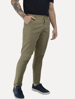 Calça Reserva Masculina de Sarja Casual Iron Verde Musgo