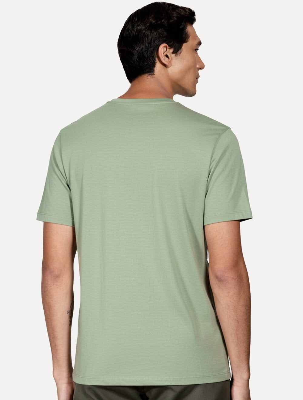 Camiseta Aramis Masculina Basic Lisa Mono Icon Verde Menta
