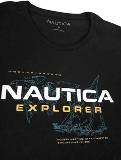 Camiseta Nautica Masculina Explorer World Preta