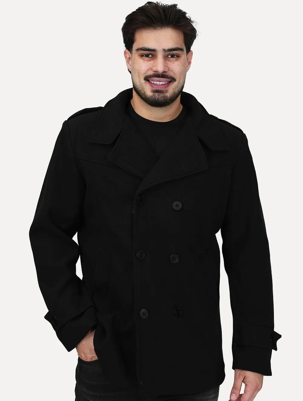 Casaco Dixen Fechamento Duplo Blazer Preto