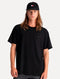 Camiseta Tommy Jeans Masculina Regular Jersey C-Neck Flag Preta