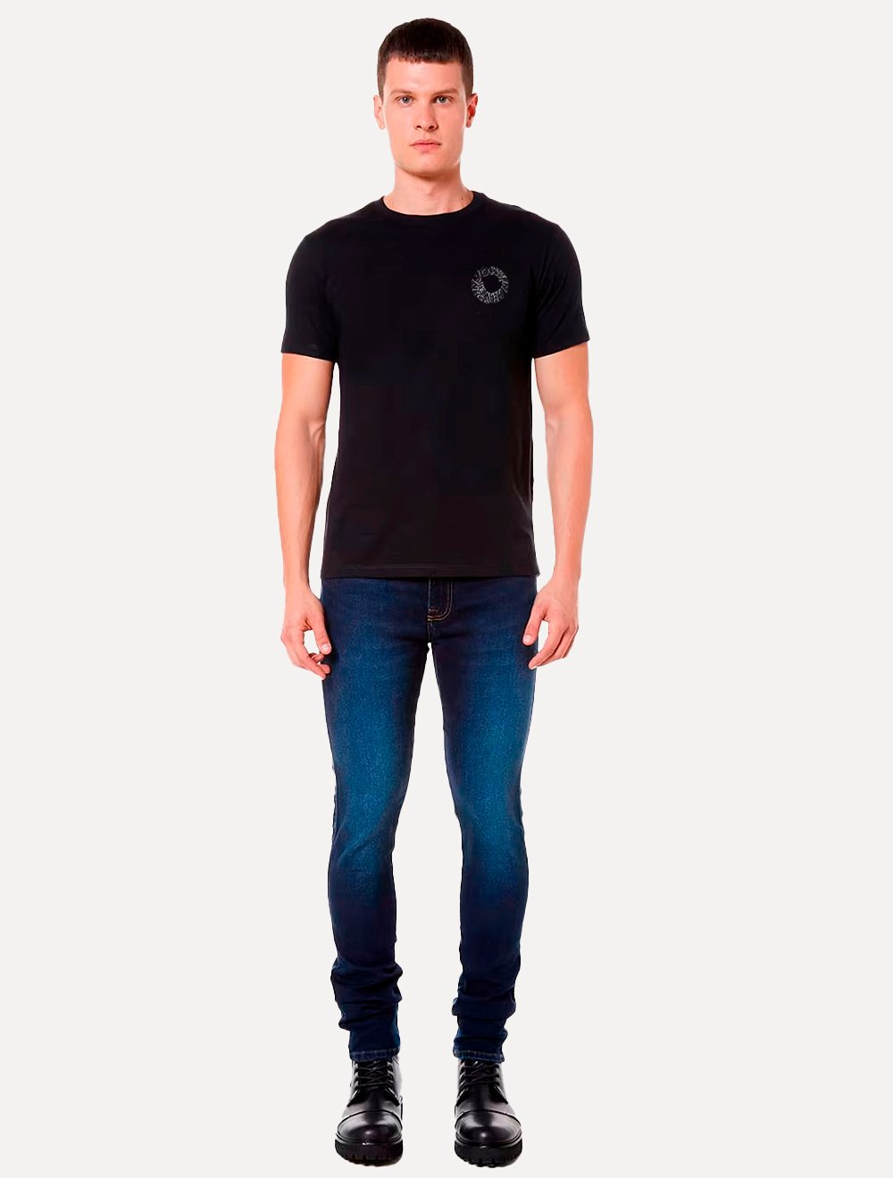 Camiseta John John Masculina Relaxed Puffed Logo Preta