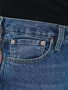 Calça Levis Jeans Masculina 501 Slim Taper Azul Médio