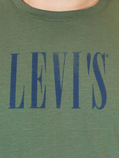 Camiseta Levis Masculina Standard Relaxed Blu Center Logo Verde