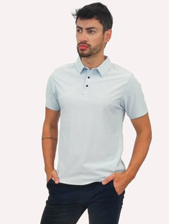 Polo Pacific Blue Masculina Basic Azul Claro
