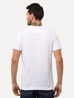 Camiseta Tommy Hilfiger Masculina Monotype Roundle Logo Branca