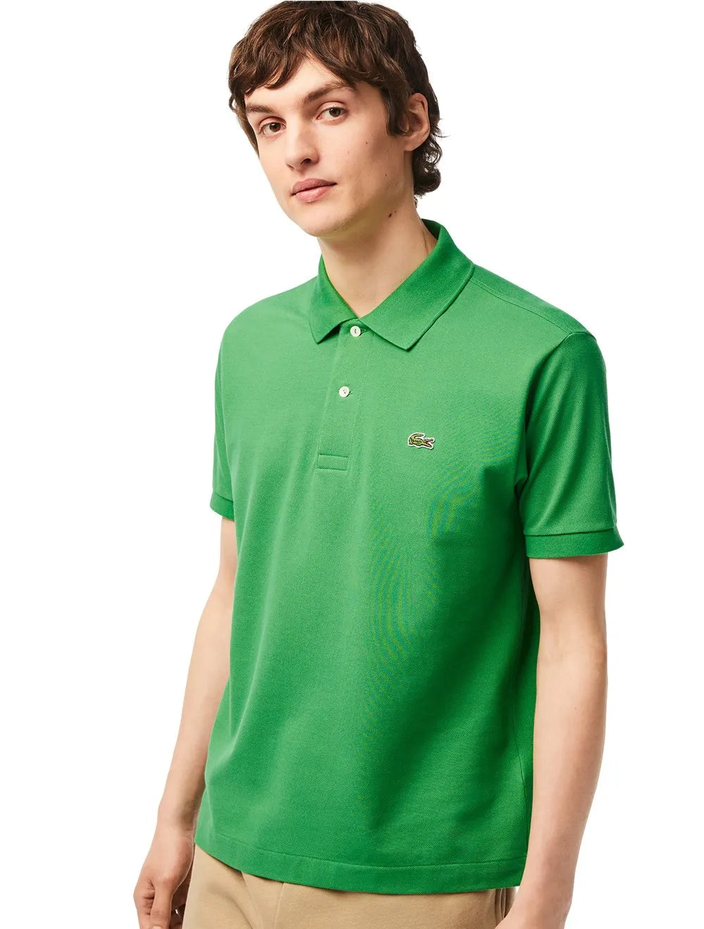 Polo Lacoste Masculina L.12.12 Verde Claro