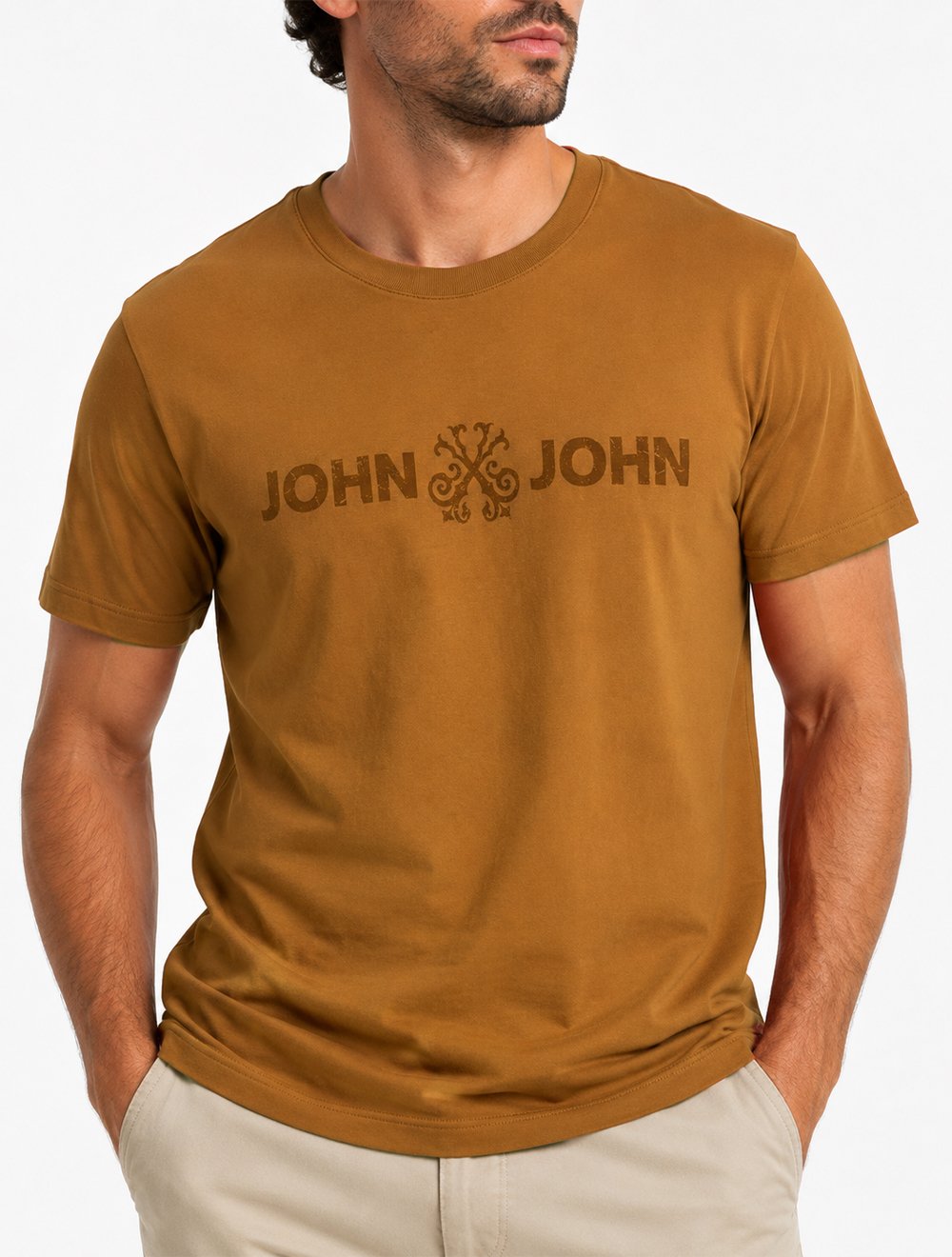 Camiseta John John Masculina Fit Basic Mostarda