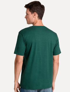 Camiseta John John Masculina Regular Fit Opposites Verde Escuro