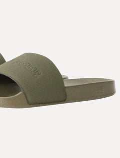 Chinelo Tommy Hilfiger Print Tumble Pool Slide Verde Militar
