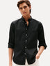 Camisa Tommy Hilfiger Masculina Regular Core THFlex Poplin Preta