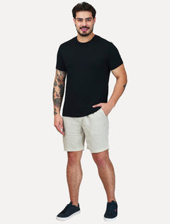 Bermuda Calvin Klein Masculina Essentials Linho Areia