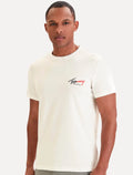 Camiseta Tommy Jeans Masculina Regular Sign Chest Off-White
