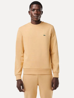 Moletom Lacoste Masculino Crewneck Classic Croco Caqui