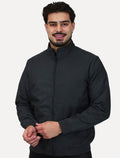 Jaqueta Aramis Masculina Bomber Dupla Preta/Chumbo