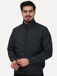 Jaqueta Aramis Masculina Bomber Dupla Preta/Chumbo