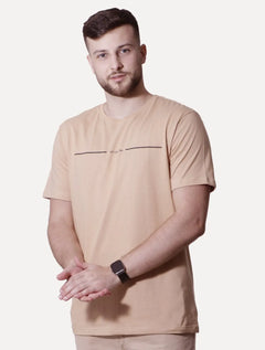 Camiseta Von der Volke Masculina Origineel Reflex Logo Cáqui Claro