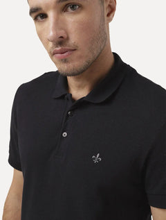 Polo Dudalina Masculina Essentials Extra Cotton Grey Icon Preta
