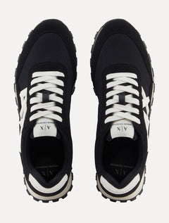 Tênis Armani Exchange Masculino Contrastantes AX Logo Preto
