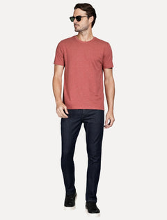 Camiseta Aramis Masculina Basic Lisa Mono Logo Vermelha Mescla