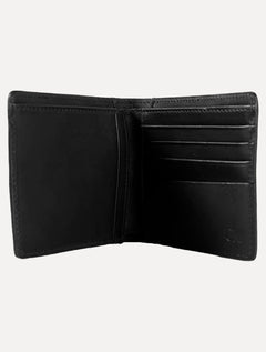 Carteira Calvin Klein Couro Horizontal Logo Floater Recorte Preta