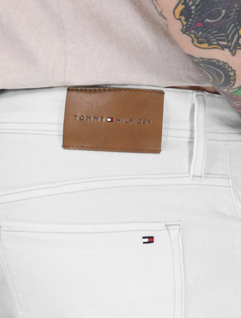 Bermuda Tommy Hilfiger Masculina Sarja Brooklyn Short Branca