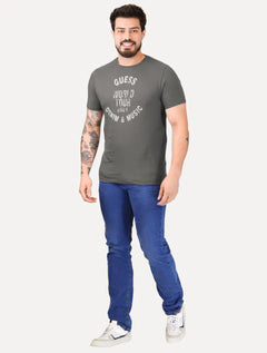Camiseta Guess Masculina World Tour 2021 Grafite