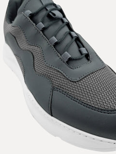 Tênis Aeropostale Masculino Casual Recortes Zig Textile Cinza Médio