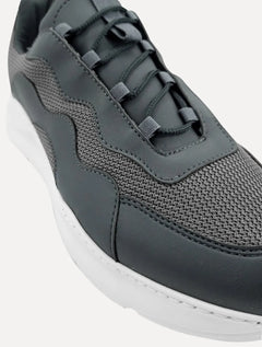 Tênis Aeropostale Masculino Casual Recortes Zig Textile Cinza Médio