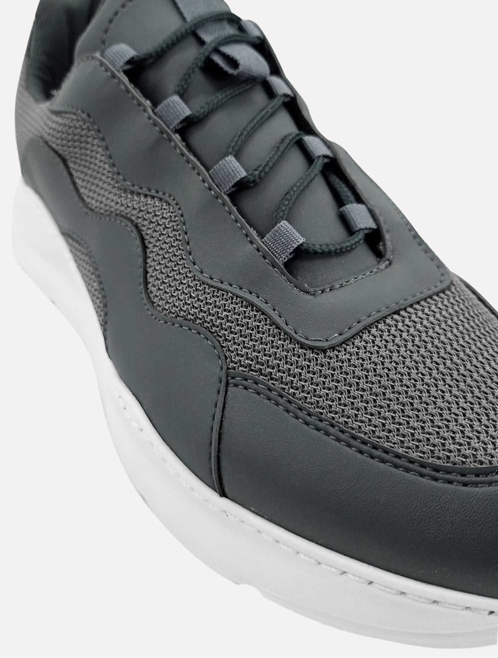 Tênis Aeropostale Masculino Casual Recortes Zig Textile Cinza Médio