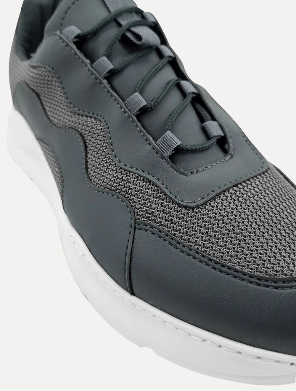 Tênis Aeropostale Masculino Casual Recortes Zig Textile Cinza Médio