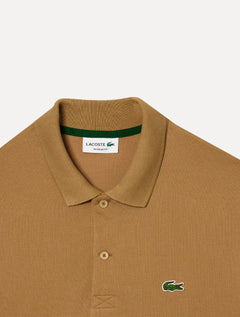 Polo Lacoste Masculina Regular Classic Stretch Marrom