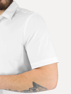 Camisa Calvin Klein Masculina Manga Curta Basica Cotton Branca