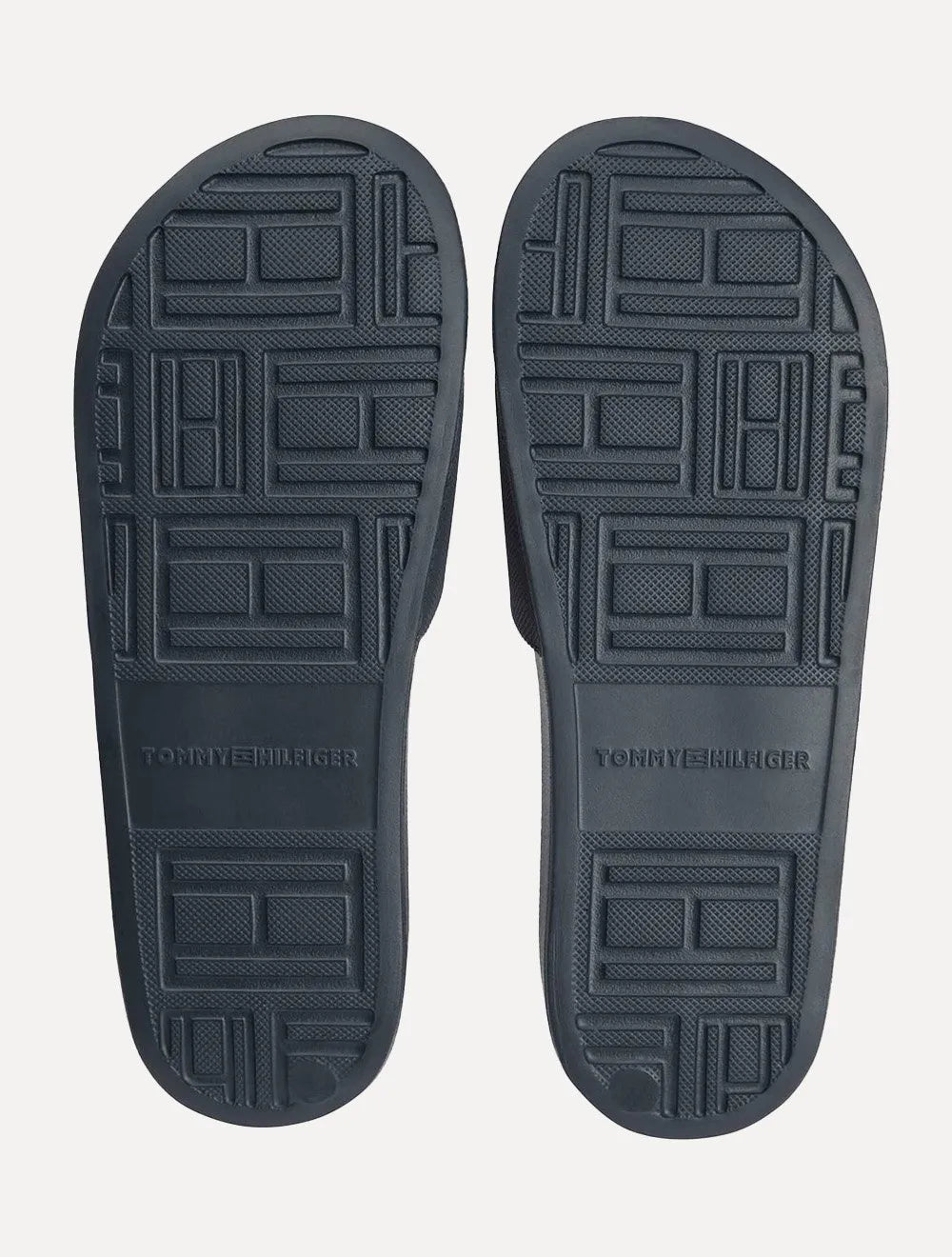 Chinelo Tommy Hilfiger Corp. Textured Pool Slide Azul Marinho
