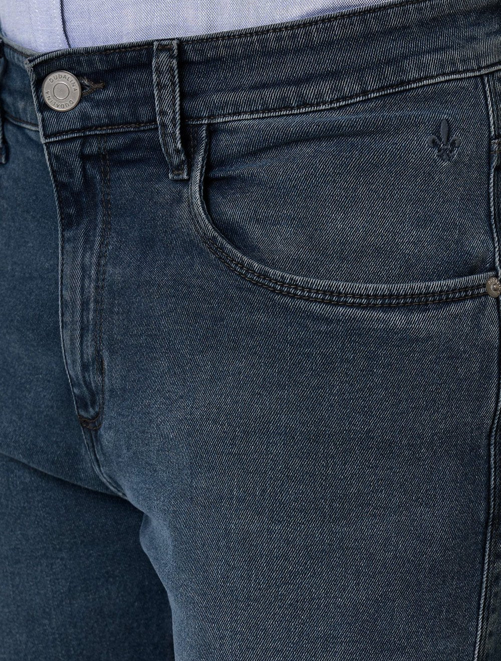 Calça Dudalina Jeans Masculina Right Vintage Azul Médio