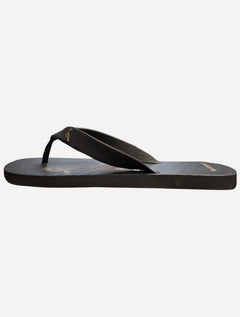 Chinelo Reserva Masculino Pica-Pau Flores Preto