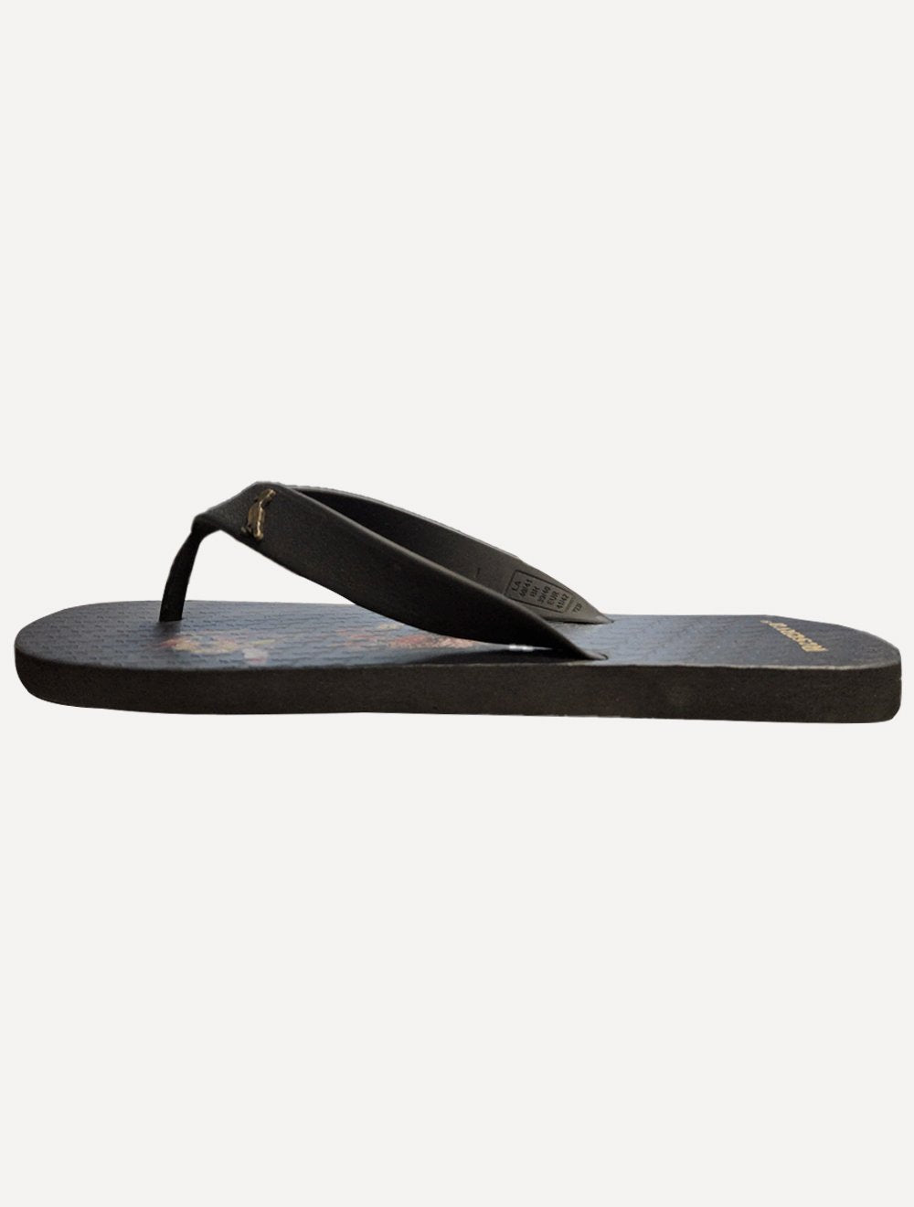 Chinelo Reserva Masculino Pica-Pau Flores Preto