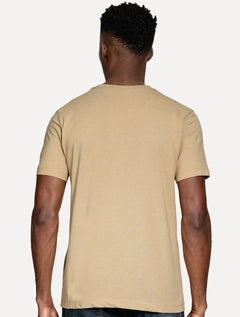 Camiseta Aramis Masculina Basic Lisa Mono Icon Areia Mescla