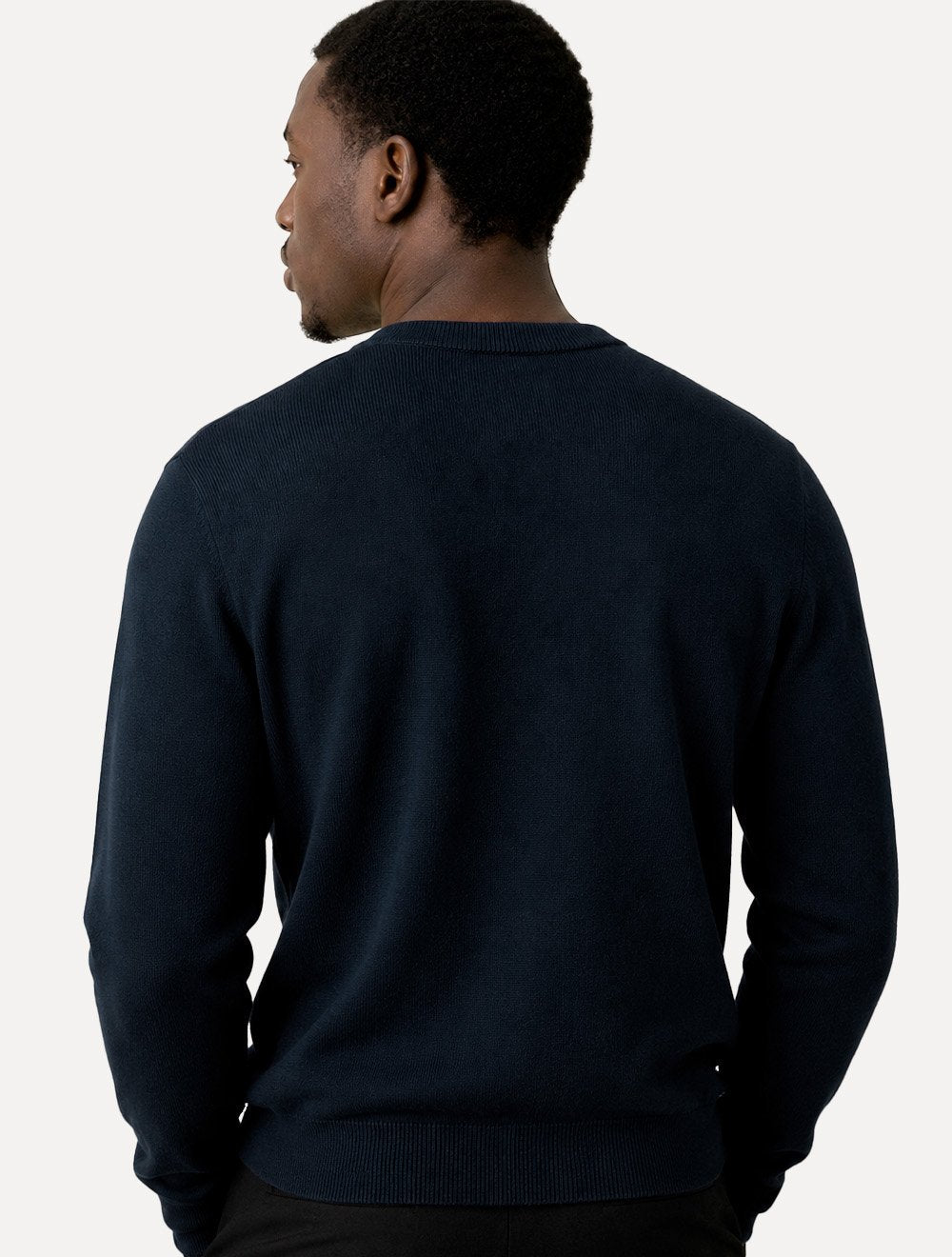 Suéter Calvin Klein Jeans Masculino Tricot Gola Careca Liso Azul Marinho