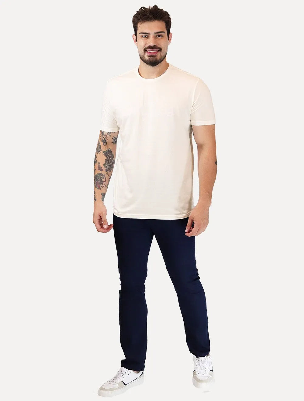 Camiseta King & Joe Masculina Estampada Explore The Off White
