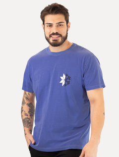 Camiseta Osklen Masculina Regular Stone Snow Smooth Back Icon Azul Royal